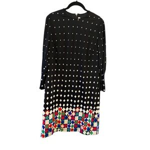 Adele Simpson 1970s Geometric Dress